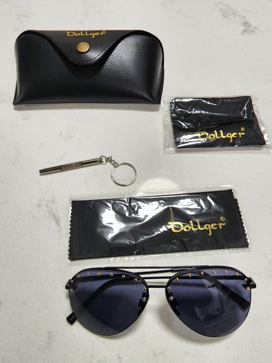 Studded Gold Lines Sunglasses main image 6